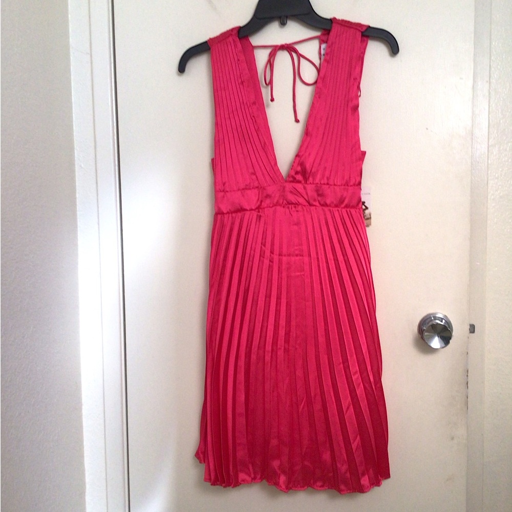 Sincerely Jules Satin Pleated Dress